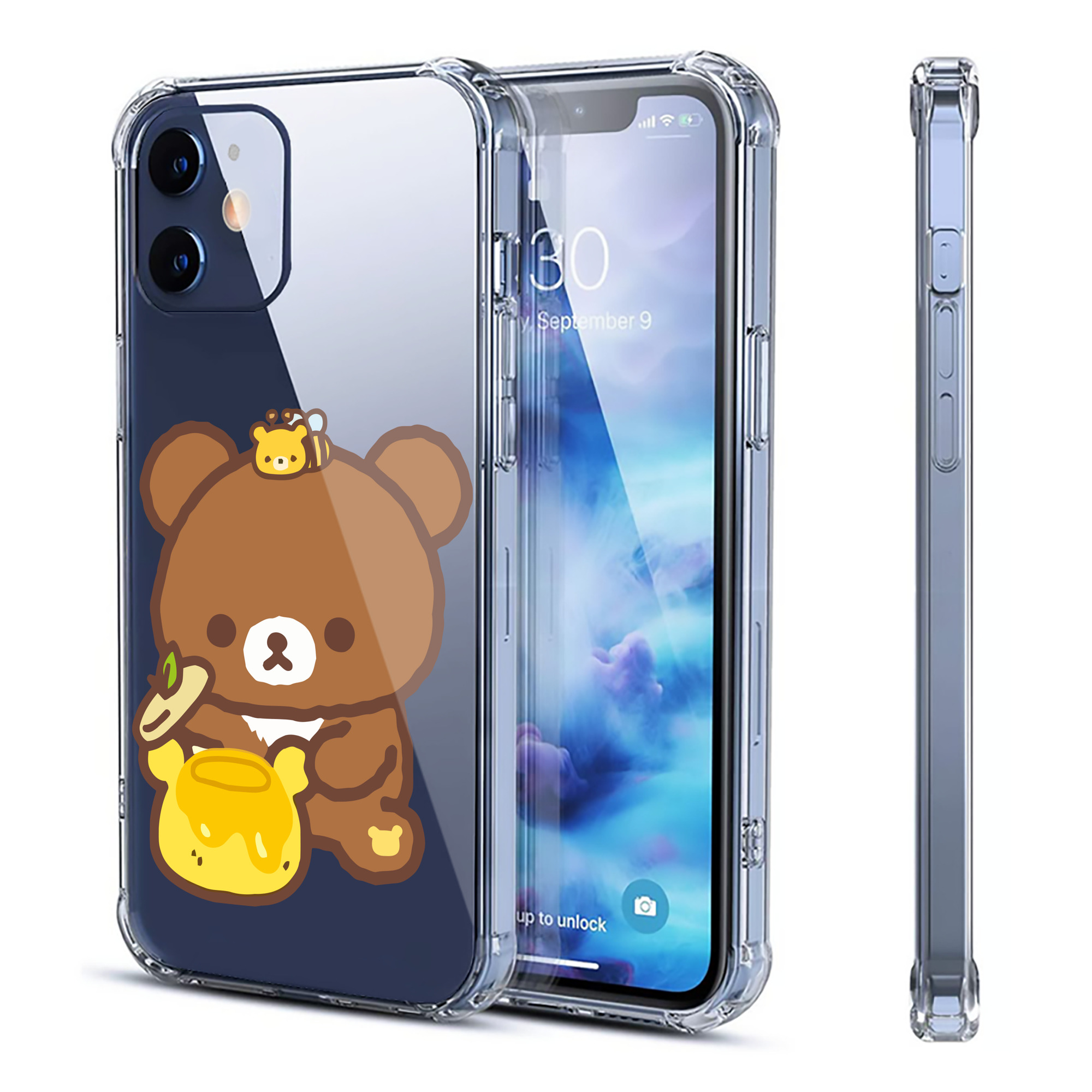 （画像用） リラックマ リラックマ キイロイトリ Rilakkuma Korilakkuma Kiiroitori 【iPhone 12シリーズ対応】透明スマホケース（クリアソフトケース）